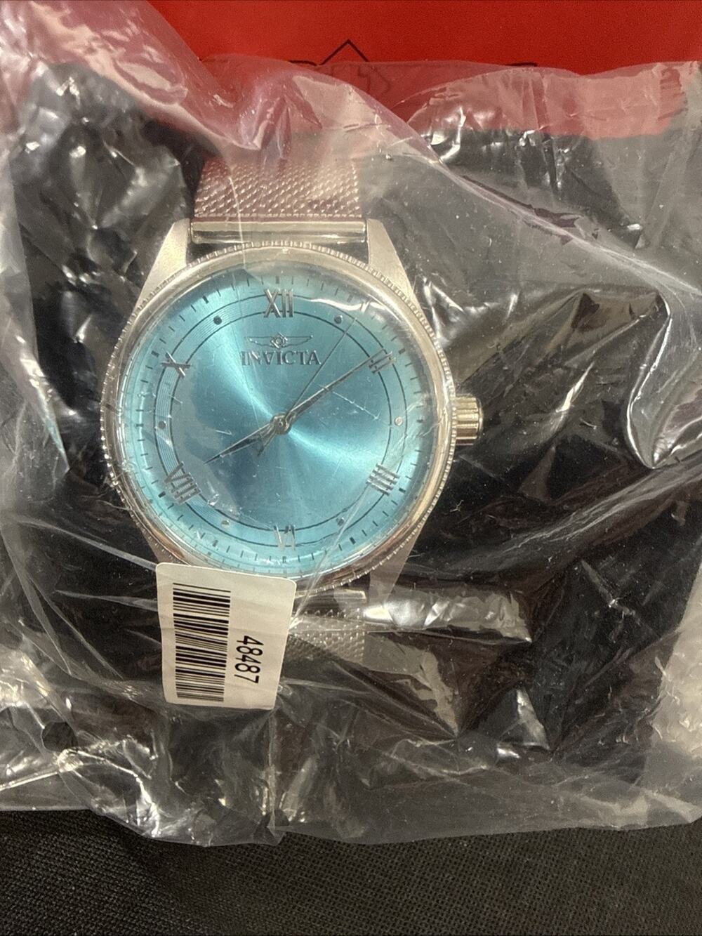 Invicta Celestial Women's 36mm Watch Silver Tone Mesh Band Blue Dial 48487 NEW